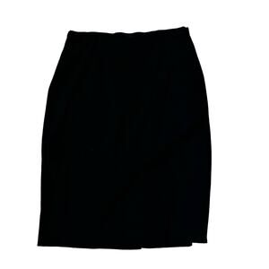 Escada Black 100% Pure New Wool Straight Pencil Skirt Size 42 or U.S. 12